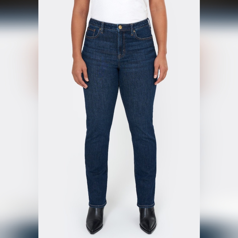 Seven7 High Rise Vintage Straight Jeans- 12 - Picture 4 of 6